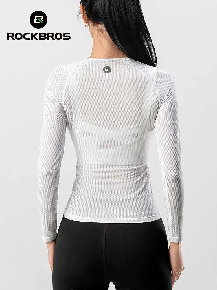ROCKBROS Women's Long Sleeve Summer Cycg Jersey For Fiess Gym Sports Yoga Shirts Reflective Breathable Clothes