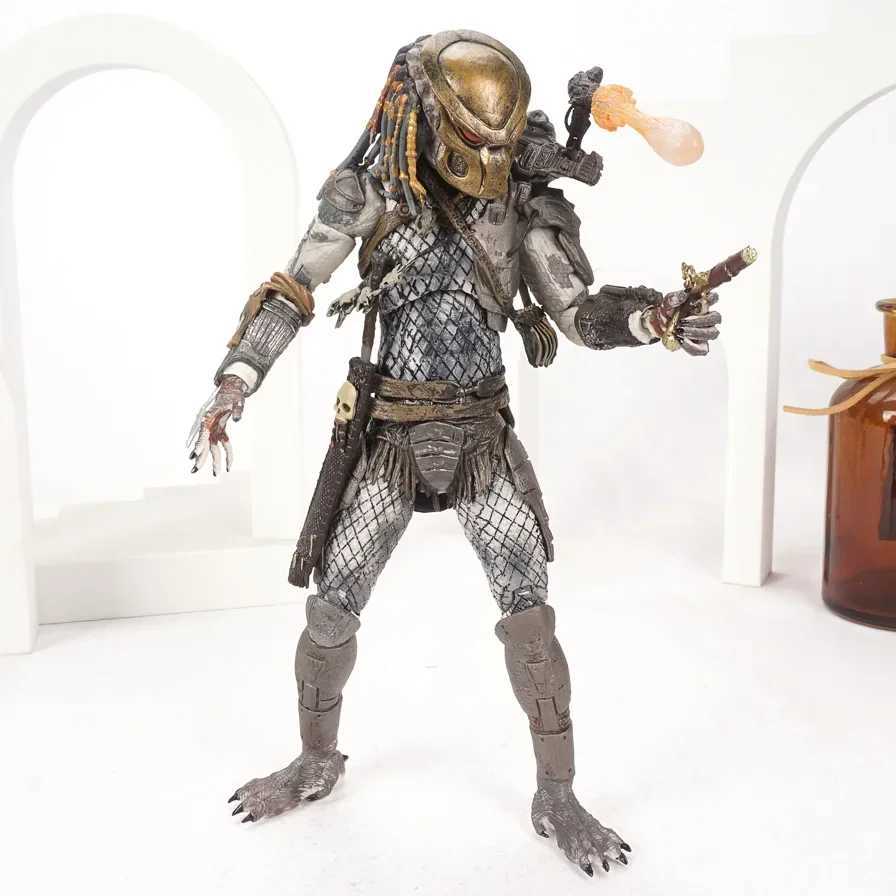 NECA Predator Concrete Jungle Action Figure SCARFACE Clan Leader Warrior Elder Chief Predator Collectable Toys Horror Gifts W250214