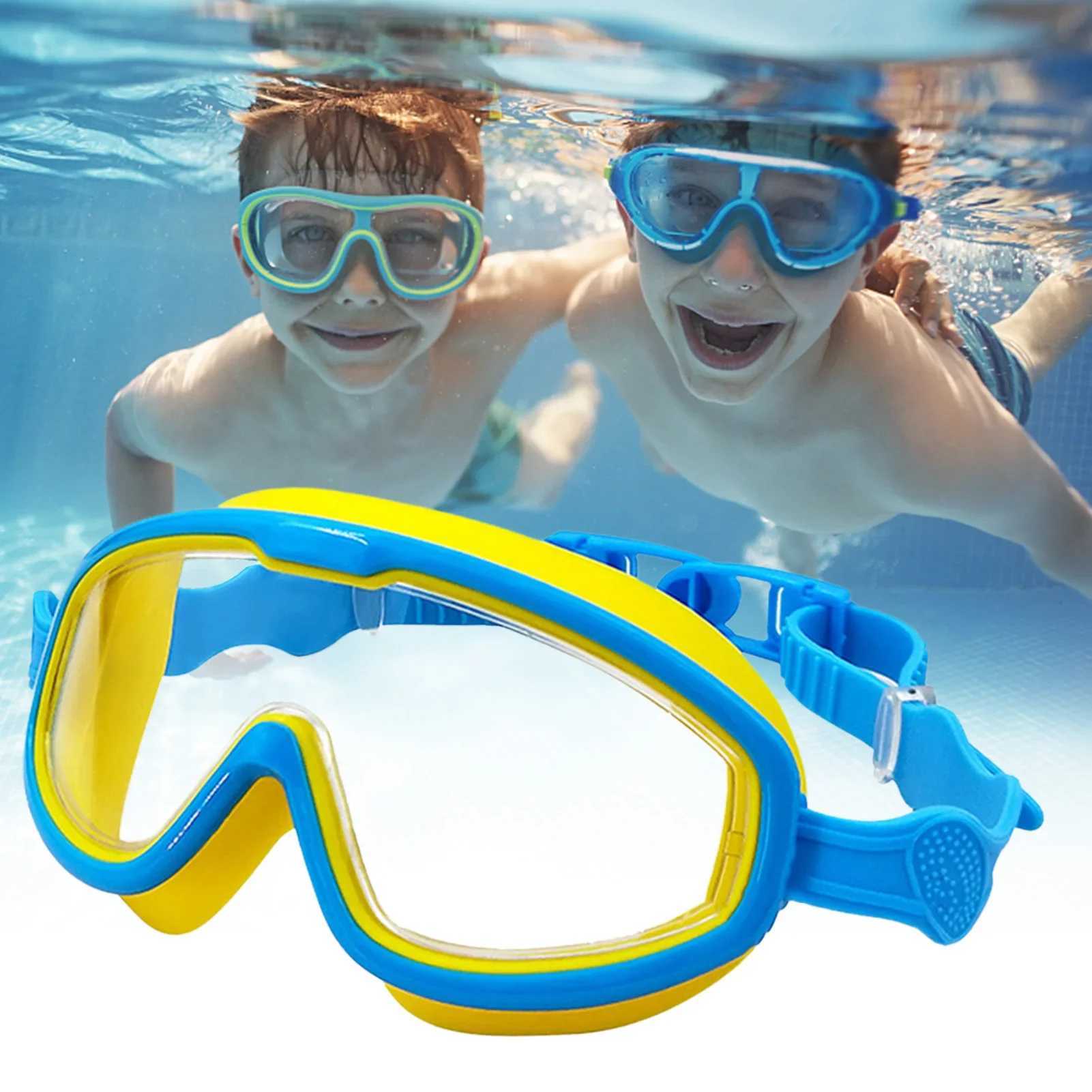 Big Frame Kids Swim Goggles Anti Fog Wide View Swimming Gear for Boys Girls Children glasses for swimming pool Z250215