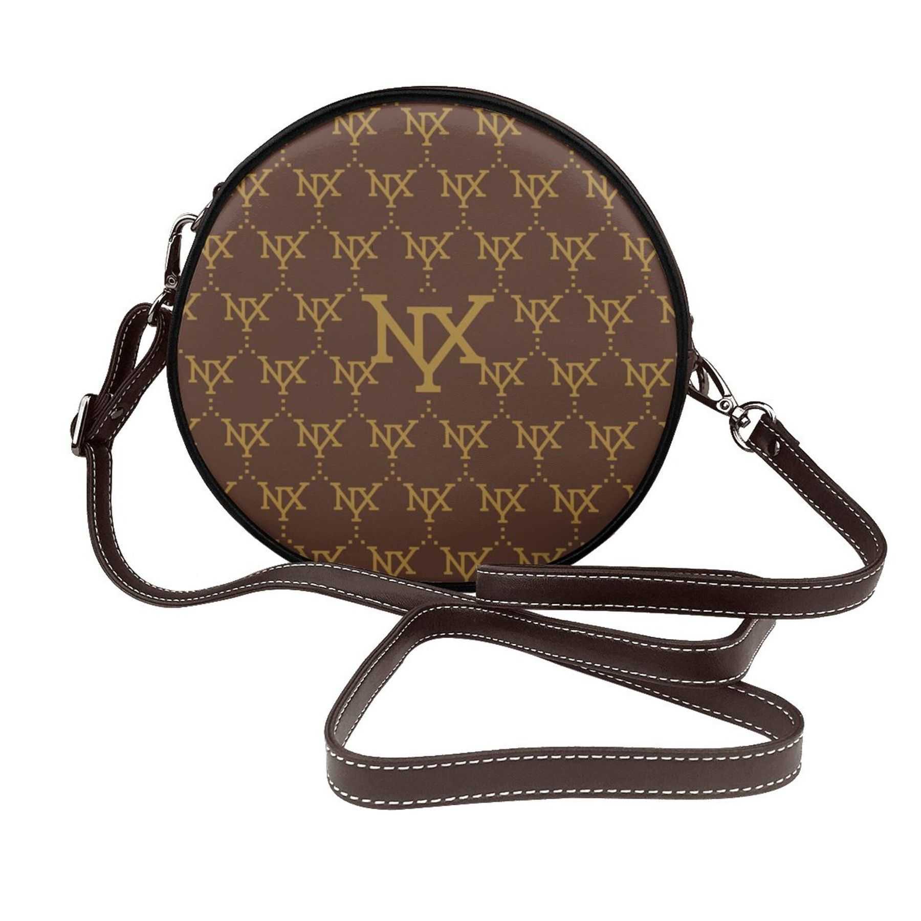 NXY Leather Circle Shoulder Bag Cross Body Designer Bags Women Handbags Cute Mini Phone Bag Fashion Y2k Crossbody Purses 250215