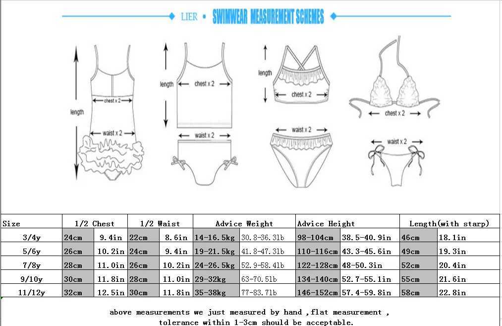 2024 Girls Ruffle Bikini Swimsuit Gradient Leopard Floral Animal Kids Swimwear Children Bikini Rainbo 283 Girls Bathing SuitXJ250214