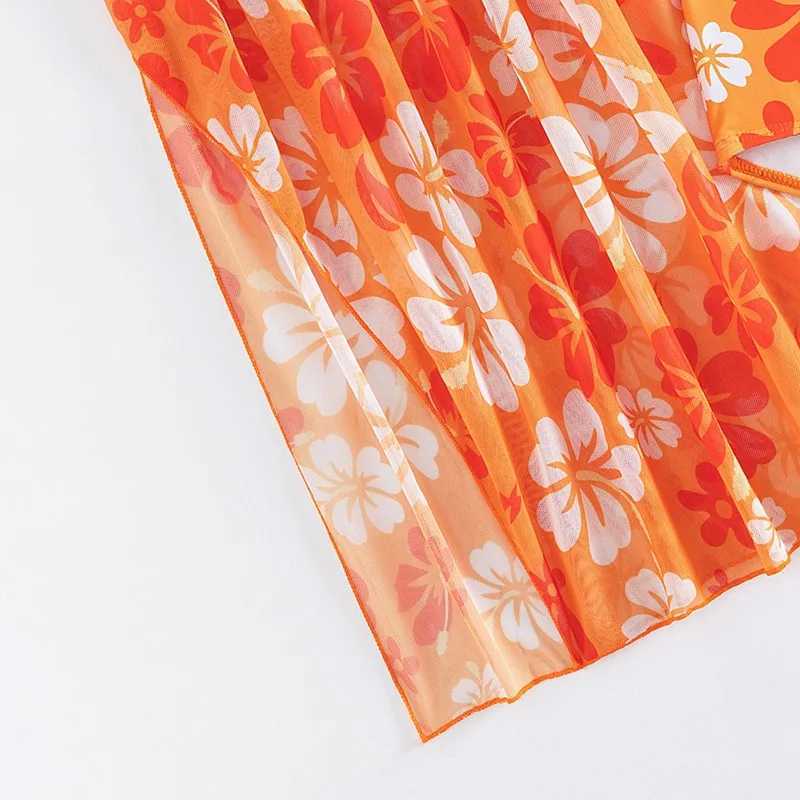 Kids Girls Swimsuit Children Print Bikini Set Summer Kids Girl Beachwear Swimming Suit 3pcs Children Swimwear 8-12YearsXJ250214