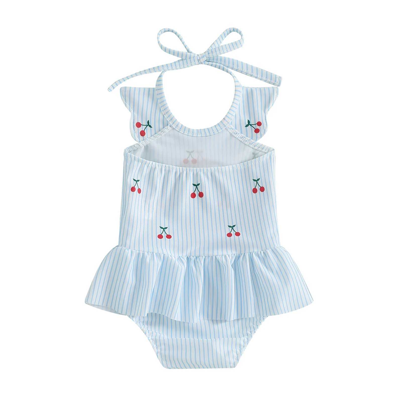 0-3Years Baby Girl Swimsuit Summer Cute Sleeveless Square Neck Slips Rompers Bathing Suit Toddlers Beachwears SwimwearXJ250214