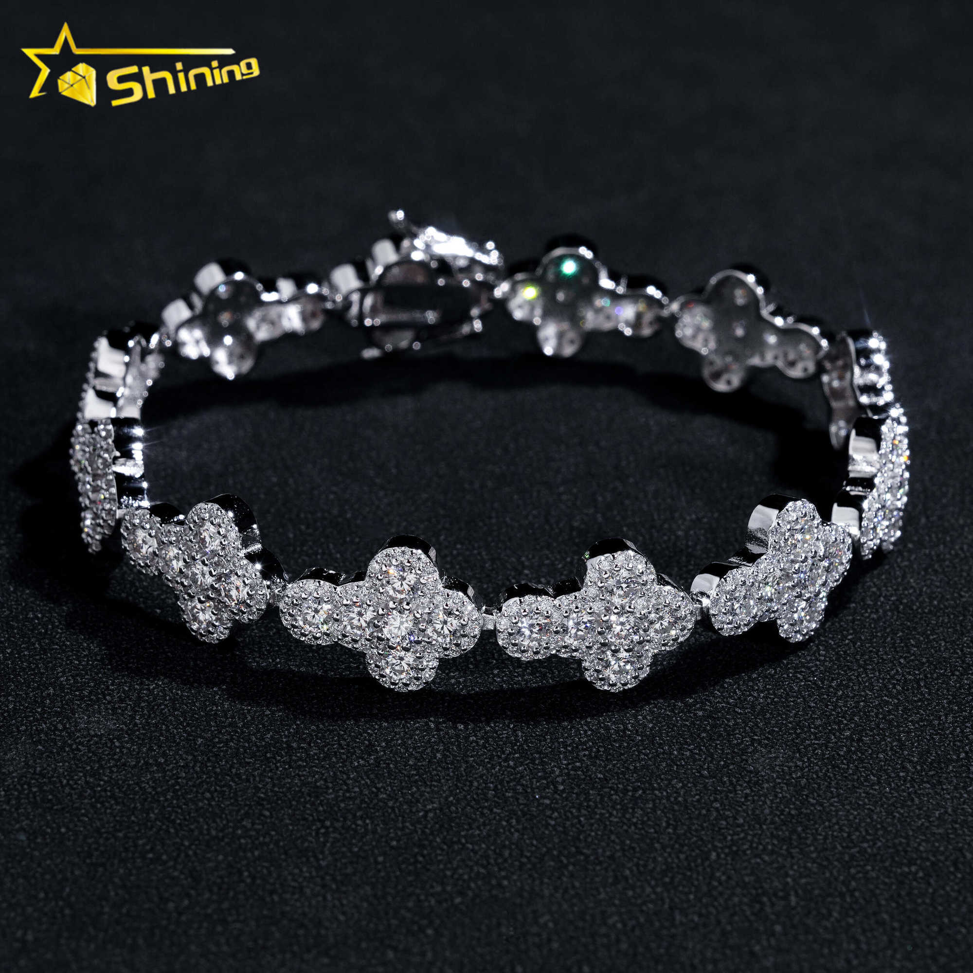 Hot sale Cross Bracelets 925 sterling silver pass diamond tester GRA certified VVS moissanite tennis bracelets