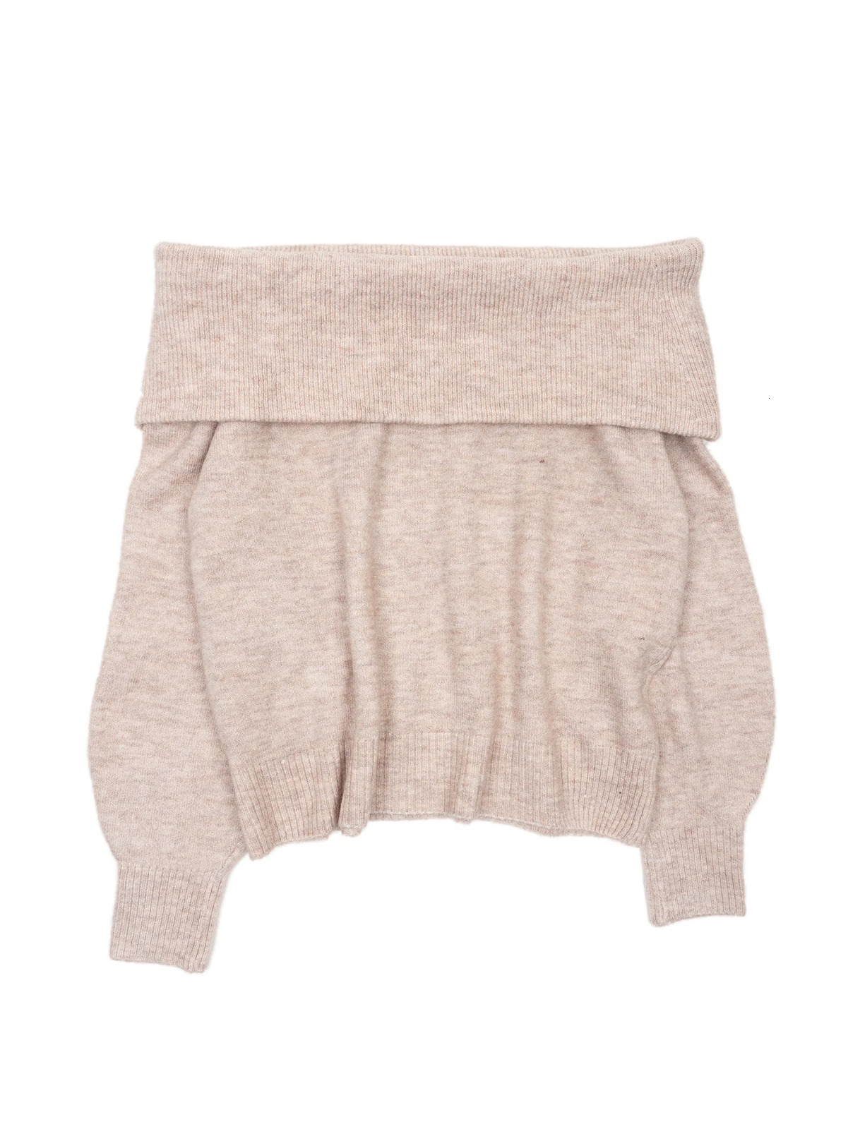 Fluffy shoulder sweater for women fashionable skydiver floral knit Burgundy gray beige 250210