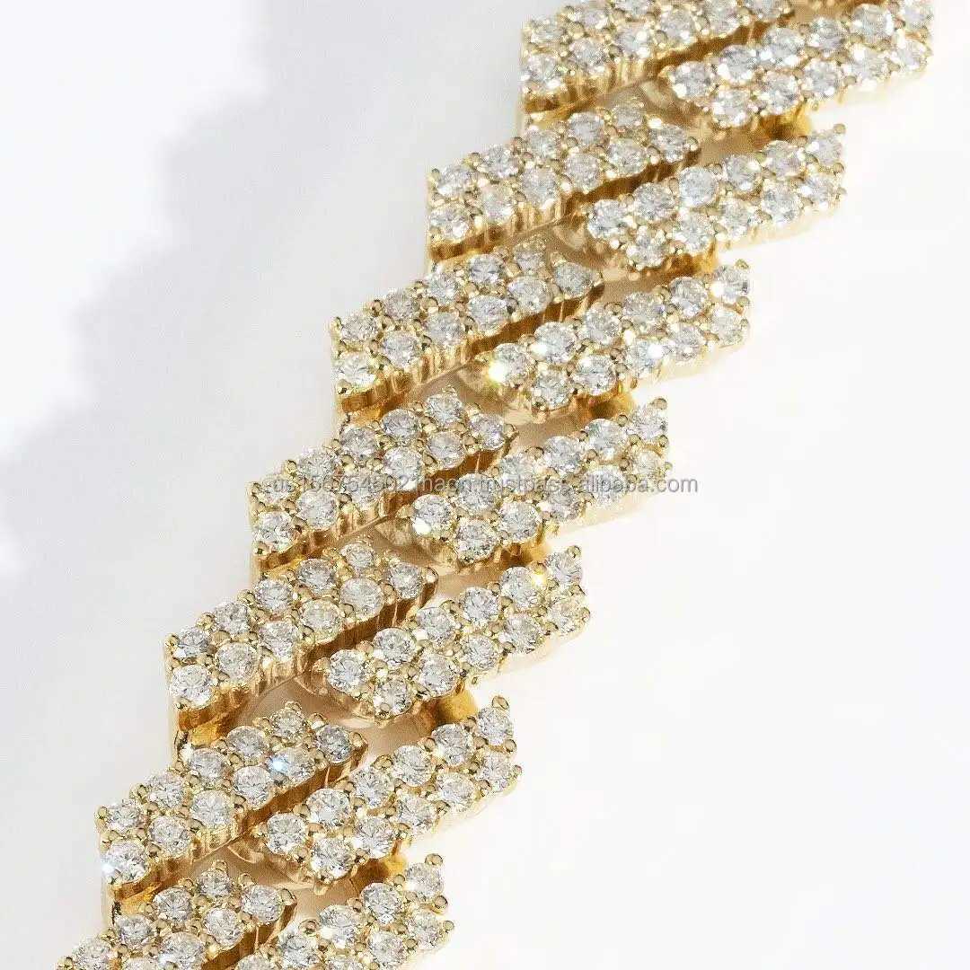 Vvs Moissanite Pendant Necklace Rapper Silver Diamond Name Bling Letter Pendant Iced Out Necklace with Pendant Necklace for Man