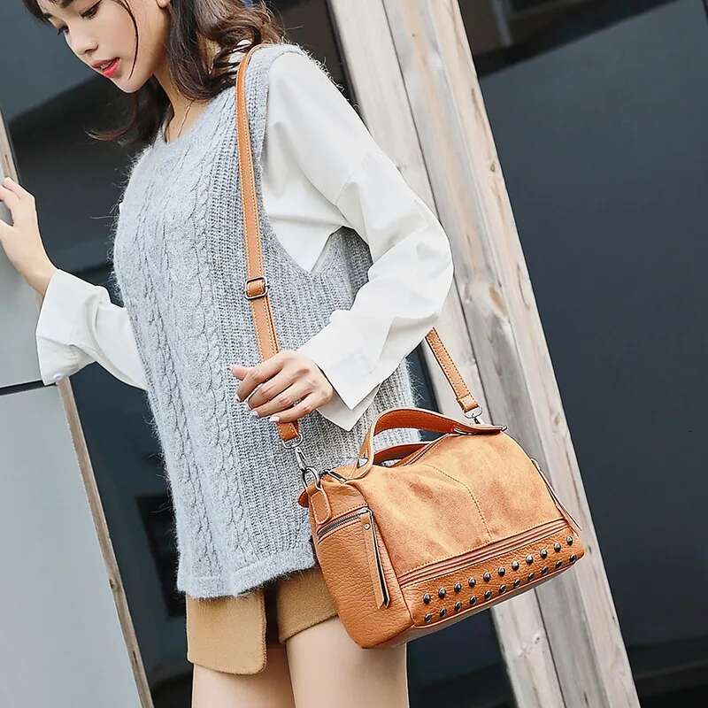 Large Capacity Women Handbags Retro Ladies Shoulder Leather Side Bags Fashion Female Travel Bag