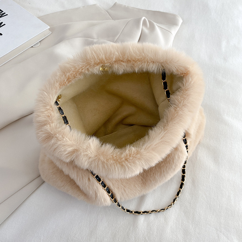 Autumn/Winter Women's Handbag Designer Handbag Warm Plush Shoulder Chain Shopper Wallet 2025 New Women's Square Handbag