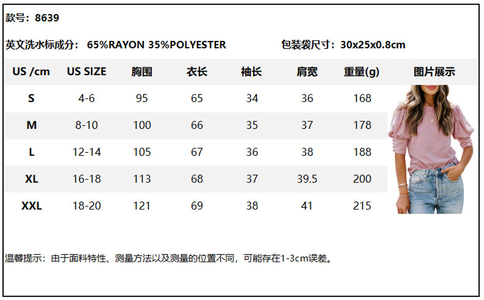 2025 Summer Women's Round Neck Solid Color Button Loose Casual Short Sleeve T-shirt Top