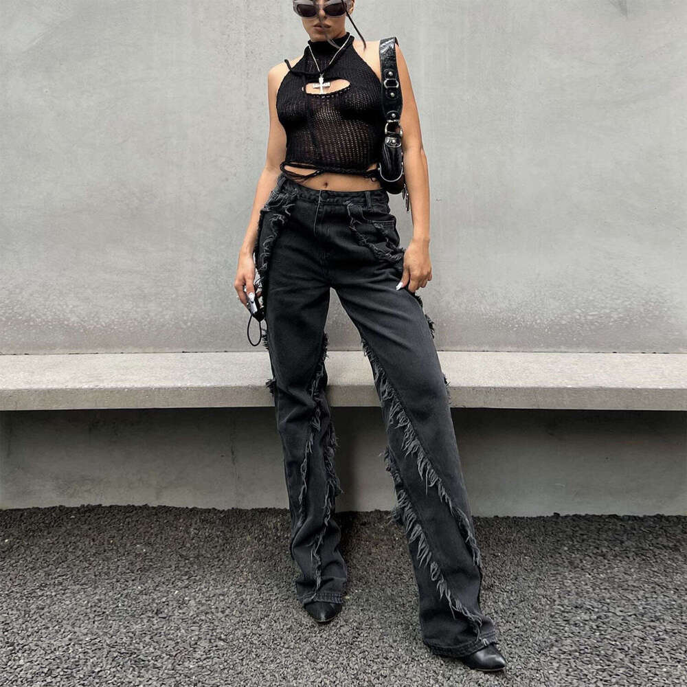 European American Spring/Summer Hot Women's Woolen Backless Tank Top 2025 New Style Elegant and Unique Clothing