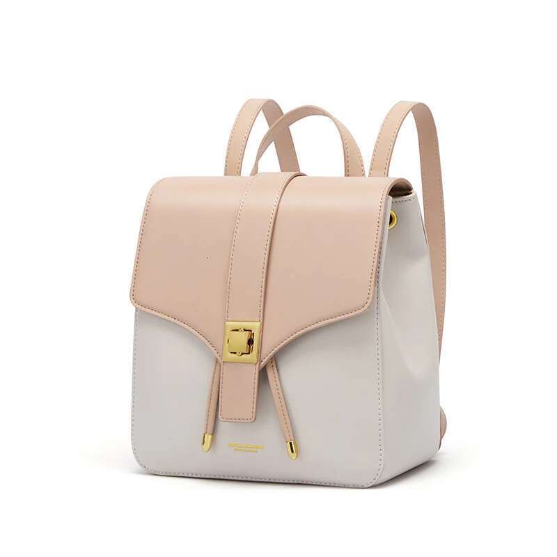 Women Fashion Cowhide 2022 Lady Business Leisure Backpack Female Casual School Bags Teenager Girls Bag