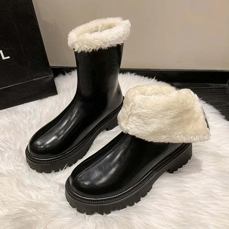 Womens rain boots womens winter waterproof boots lightweight wear-resistant anti slip womens shoes Botas De Inviernno Para Mujer 250213