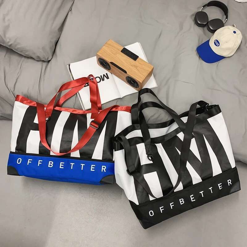 Trendy Fiess Men's And Women's Travel Large Capacity Handheld Crossbody Bag Short Distance Lage