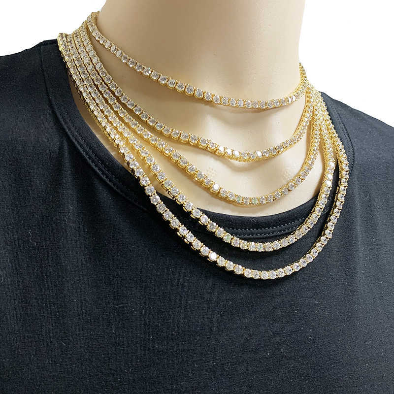 Super Cost-effective Price Wholesale 3mm 4mm 5mm 6mm Iced out Tennis Chain Brass And Silver cz Diamond Tennis Chain Wholesale