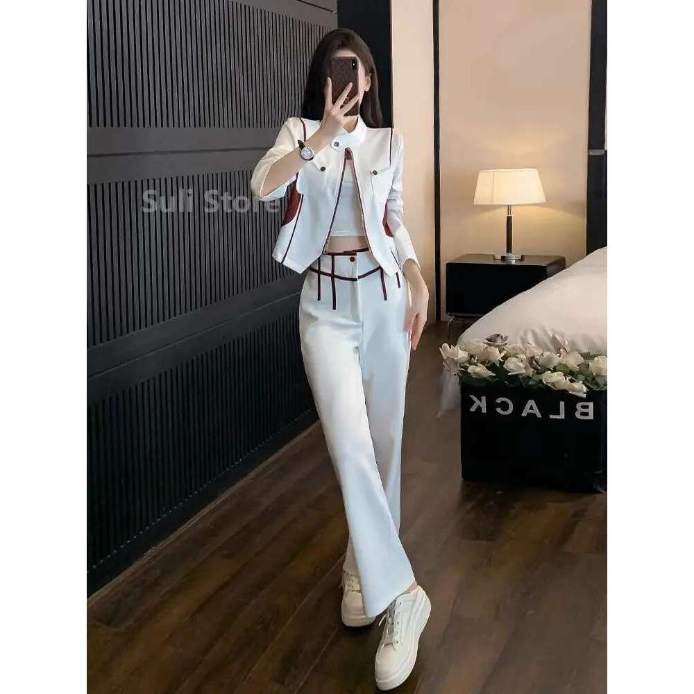 High-Quality Age-Reducing Early Autumn Outfit 2025 Xiaoxiangfeng Casual Fashion Sweatshirt Two-Piece Suit For Women Vestido