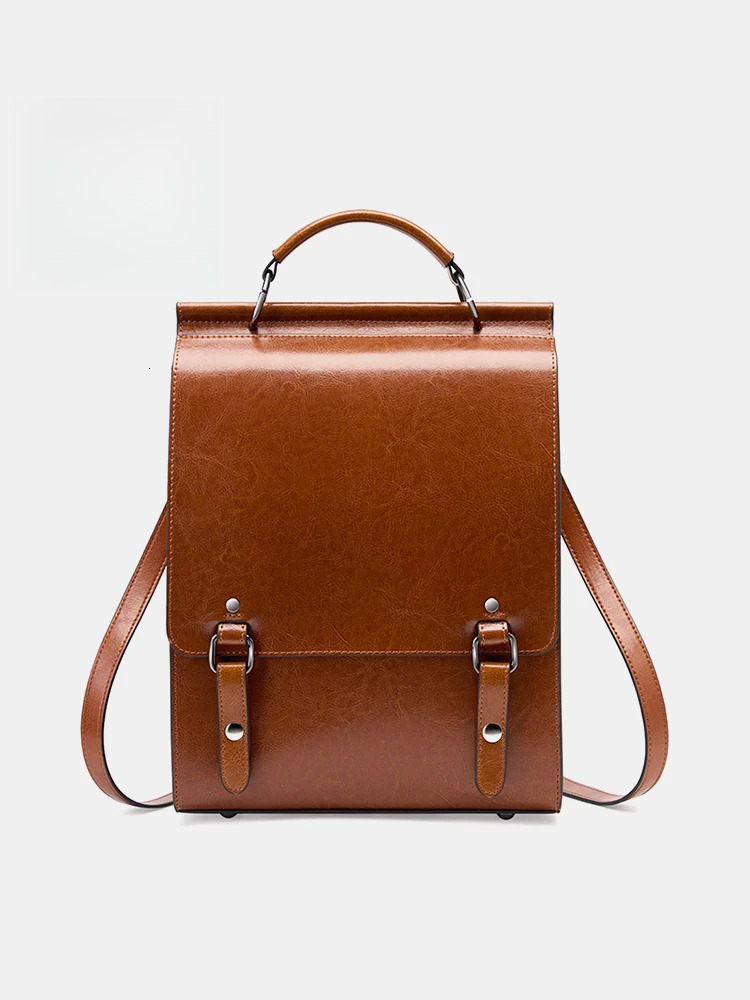 Zency Women's Trend Retro A4 Backpack Preppy Style Student Satchel Laptop School Office Ladies Bags 2025