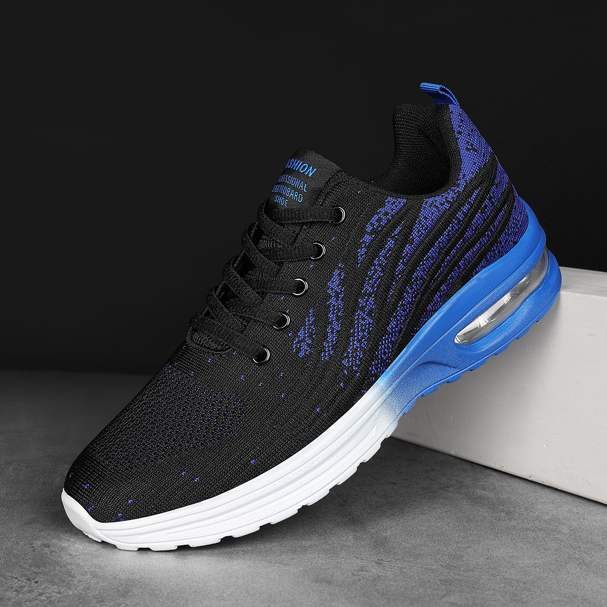 Super Sized Men's Designer Fly Woven Mesh Breathable Running Shoes For Spring And Summer 2025 Low Top Air Cushion Soft Sole Fashionable Casual Sp