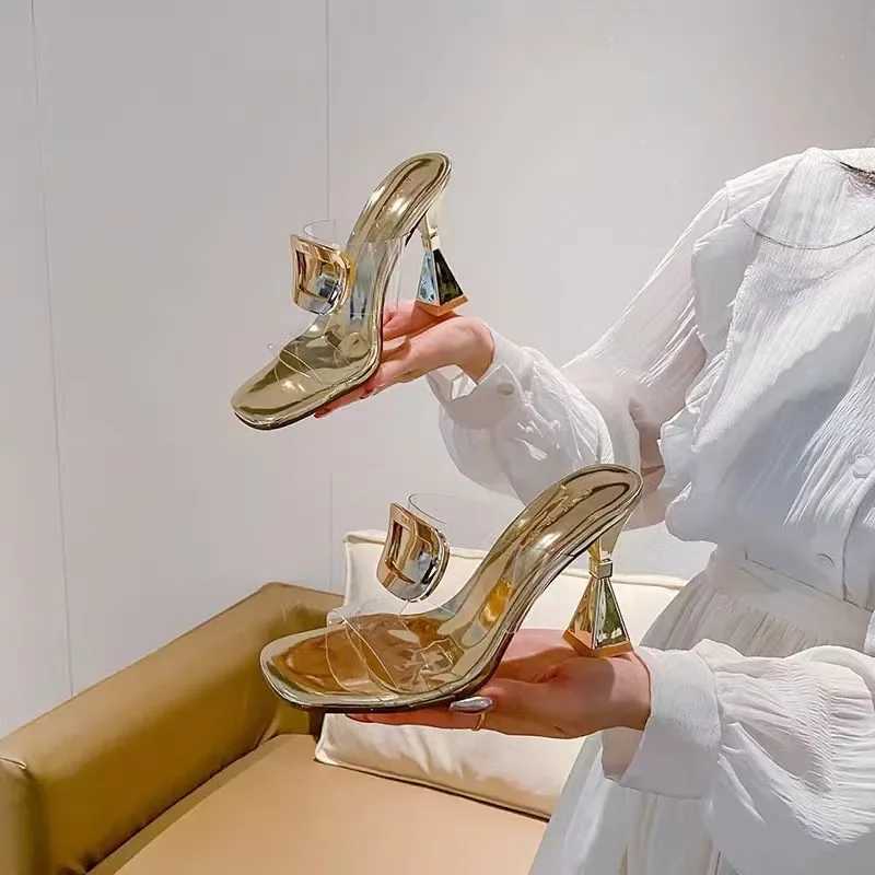 High H Wan Summer Cfortable Platform 2024 Dress Shoes Elegant Cofort Gold Jewelry Sandals Y250215