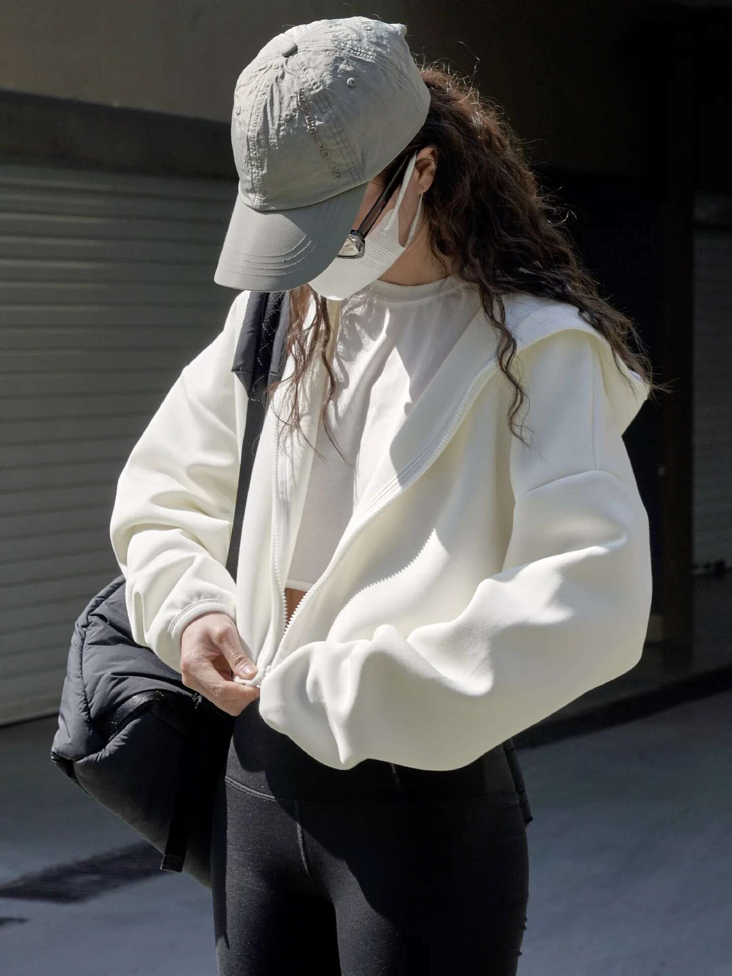 Spring and Summer Women's Casual Solid Loose Short Hooded Sweatshirt