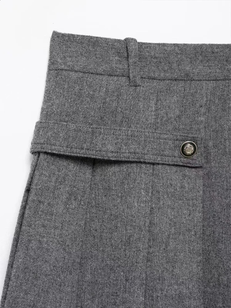 Elegant Crop Jacket Mini Skirts Sets O-neck Double Breasted Coats Pleated A Line Skirt Autumn Fashion Office Lady Outfits 250210