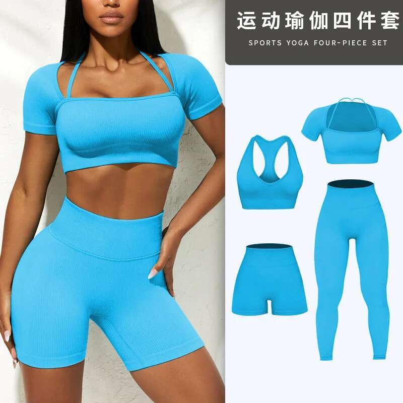 Seamless Yoga Set For Women, Workout Shirts, Pants, Bra Gym Suits, Fiess Shorts, High Waist Running Leggings, Sport Sets