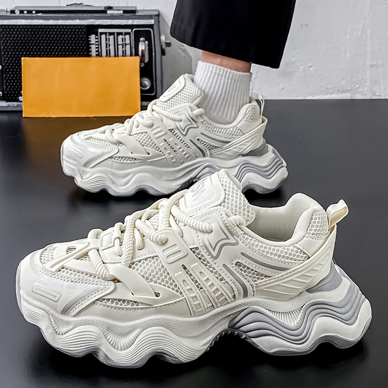 Men Sports hot Thick Sole Designer Shoes Fashion Versatile Sneakers Triple Black Grey Beige Free shipping
