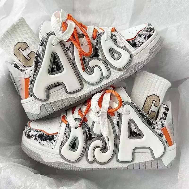 Women for Men Tennis Retro Star Y2K Punk Hip Hop Skateboard Fashion Male Sneakers Couple Out door Casual Sp