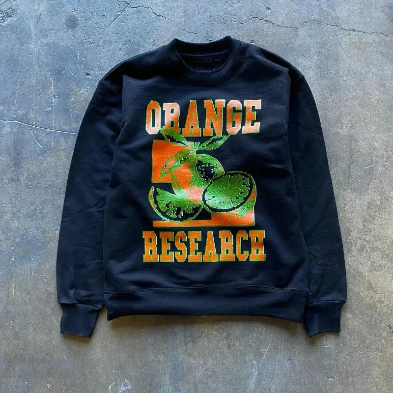 Hip hop Harajuku oversized long sleeve top men and women street retro trend sweatshirt Goth Korean fashion letter print pullover 250214