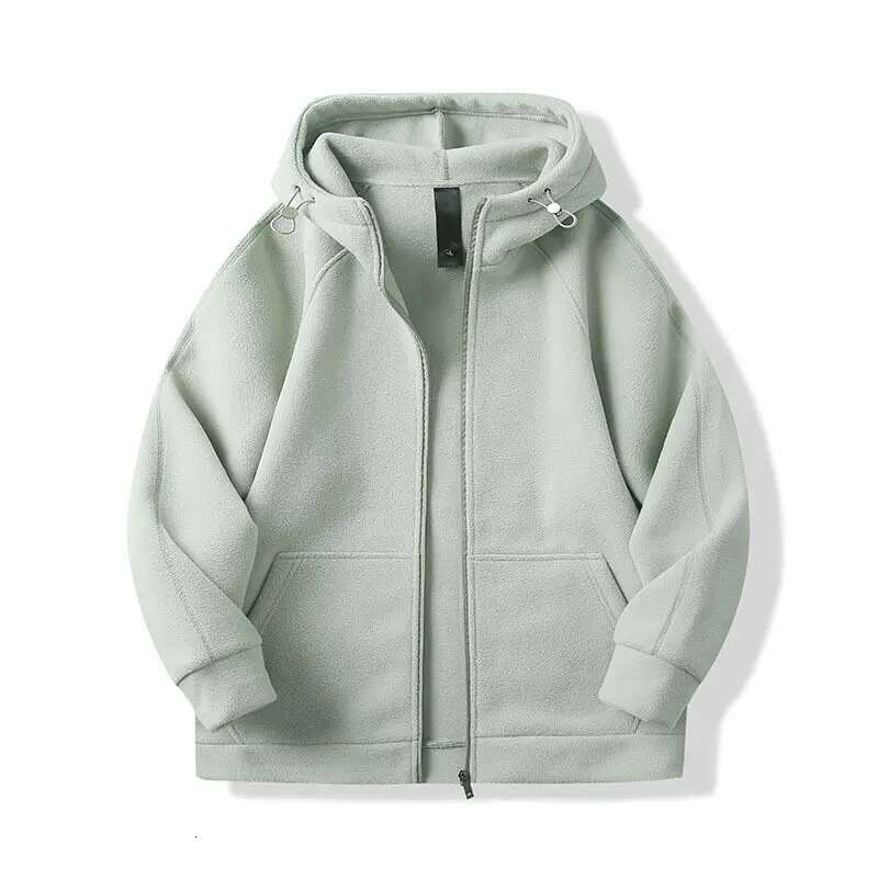 Men's Clothing Spring Autumn Solid Color Pockets Zipper Hooded Cardigan Lantern Long Sleeve Coats Casual England Style Tops