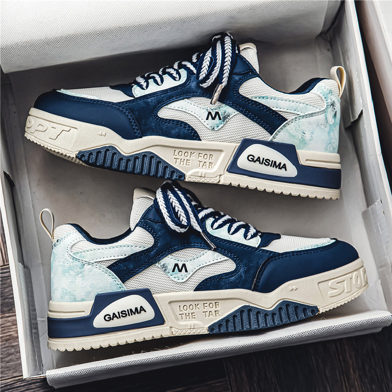 Men Casual Shoes Thick Sole Fashion Versatile Low-top Breathable Triple Beige Blue Green Free shipping