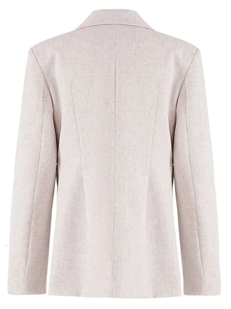 Apricot Irregular Spliced Casual Blazer Women New Lapel Long Sleeve Loose Fit Jacket Fashion Tide Spring Autumn 2025 Cpdb238