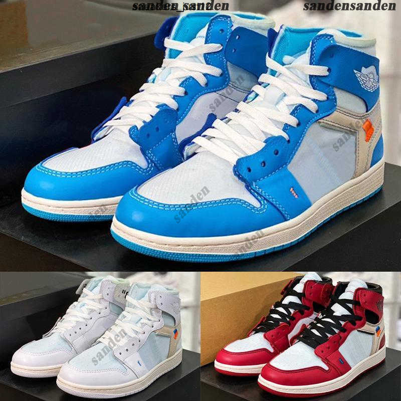 High OG 1s Off Joint Design UNC Chicago North Carolina Chaussures Mens Basketball Shoes Red Blue White Women Sports Sneakers Outdoor Trainer