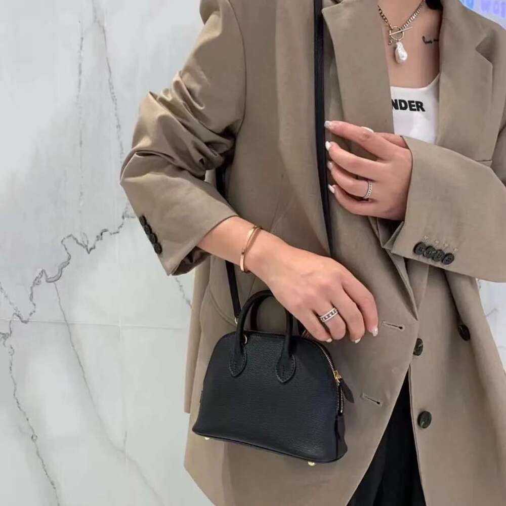 Real Leather Shell Crossbody Bags Women Cowhide Shoulder Designer 2024 New Fashion Lady Top Handle Bag Purses And Handbags