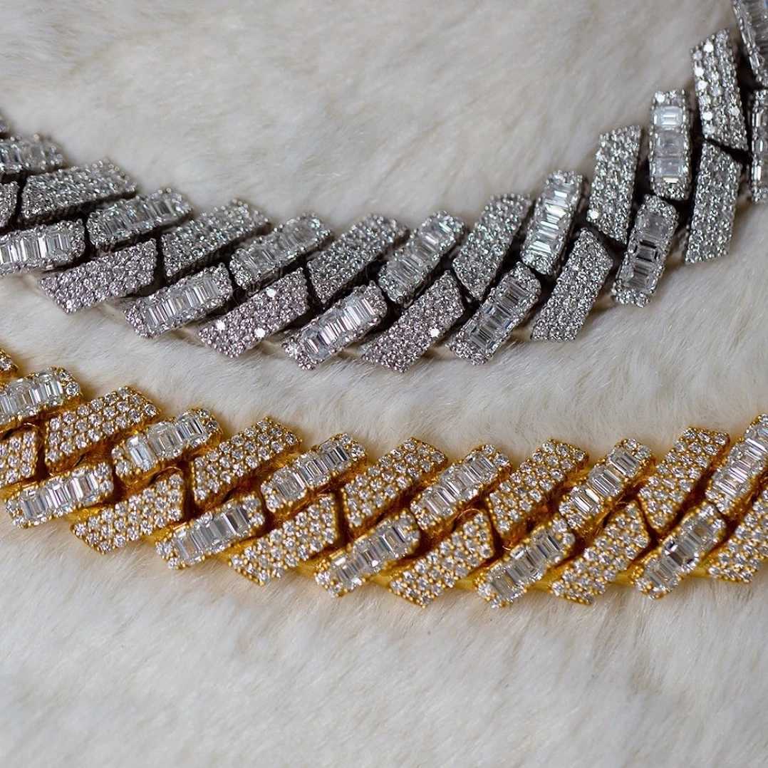 Hip Hop Jewelry Iced Out Full Vvs Moissanite Diamond Custom Men Pendant Necklace S925 Sterling Silver Necklace