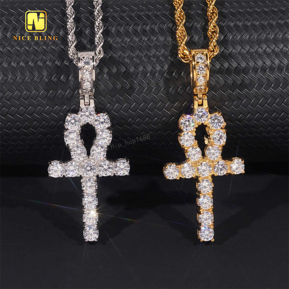 2025 Gift Wholesale Price Custom Hip Hop Jewelry Iced Out Cross Pendant Stainless Steel With Cubic Zirconia Diamond Pendant