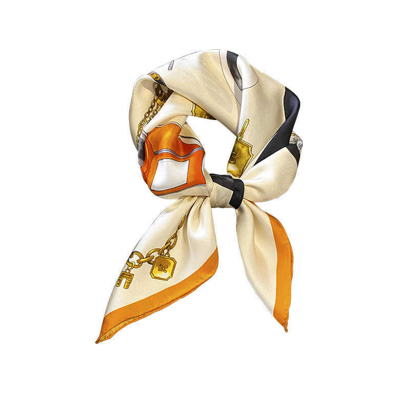 Spring and Autumn Seasons New Professional French Scarf 70 Twill Silk Square Scarf Mulberry Silk Decoration Scarf Fashion Girl
