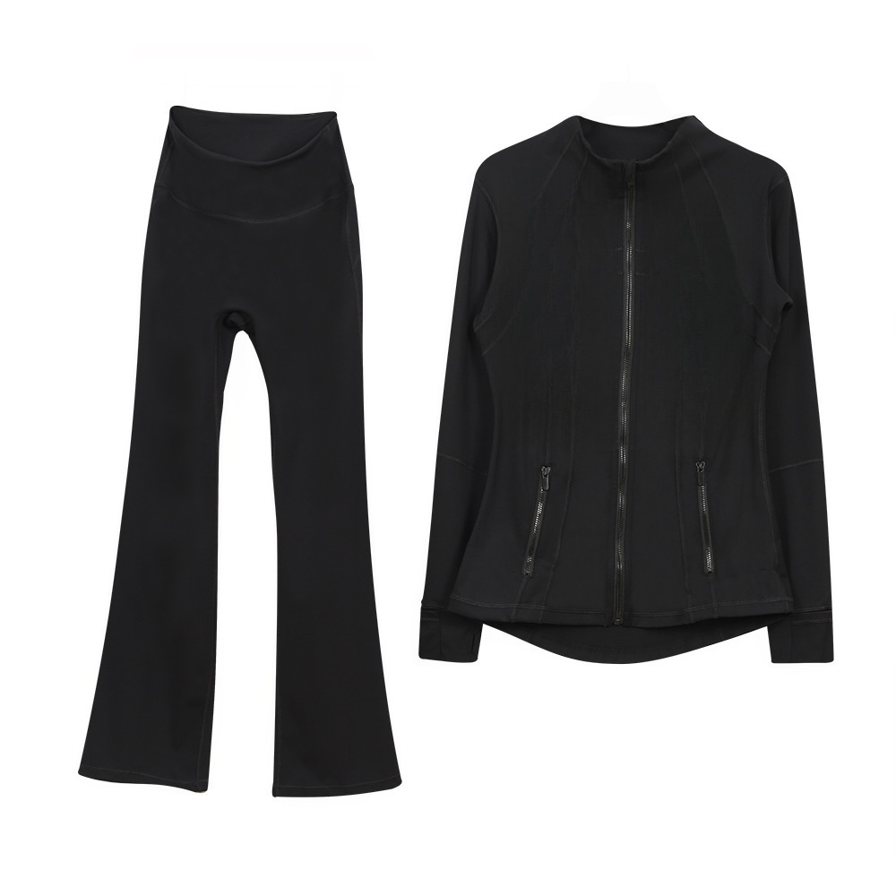 Yoga Woman Set Leggings Jacket Flared Womens Gym Ourtdoor Zippered Jackets Slim Fit Running Shorts Legging Tracksuits HighQuality Durable Lightweight