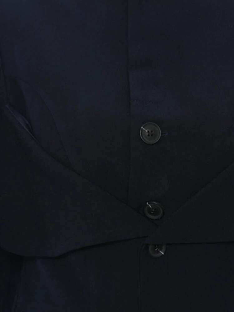 Navy Blue Irregular Shaped Big Size Blazer Women New Stand Collar Long Sleeve Jacket Fashion Spring Autumn 2025 1Dh7154