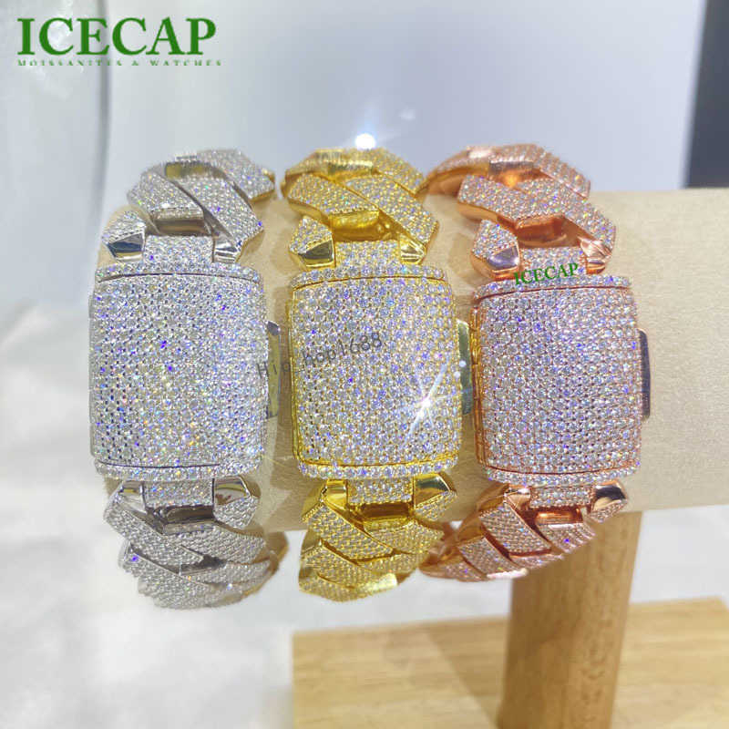 Hiphop Jewelry 20mm 4rows Cuban Bracelet Pass Diamond Tester Bling Sterling Silver Diamond Singer Luxury Bracelet
