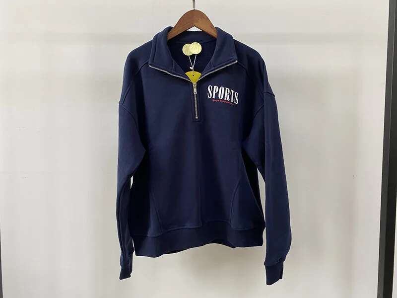 army green women Pull-on styg graphic print zipper front sweatshirt female long sleeve autumn winter tops