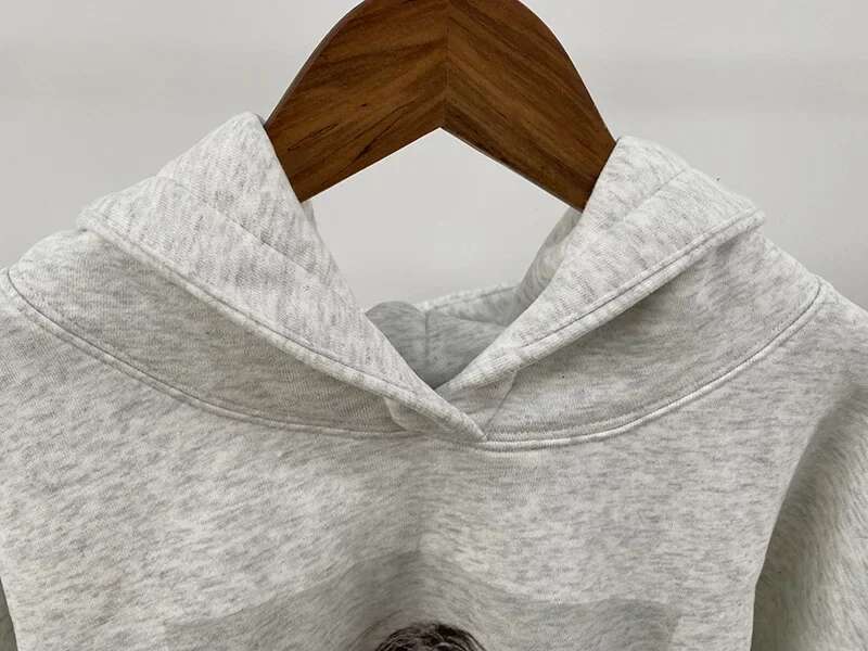 Autumn and Winter New Women's Beauty Graphic Print Hoodie long sleeve relaxed fit hoodie sweatshirt female grey