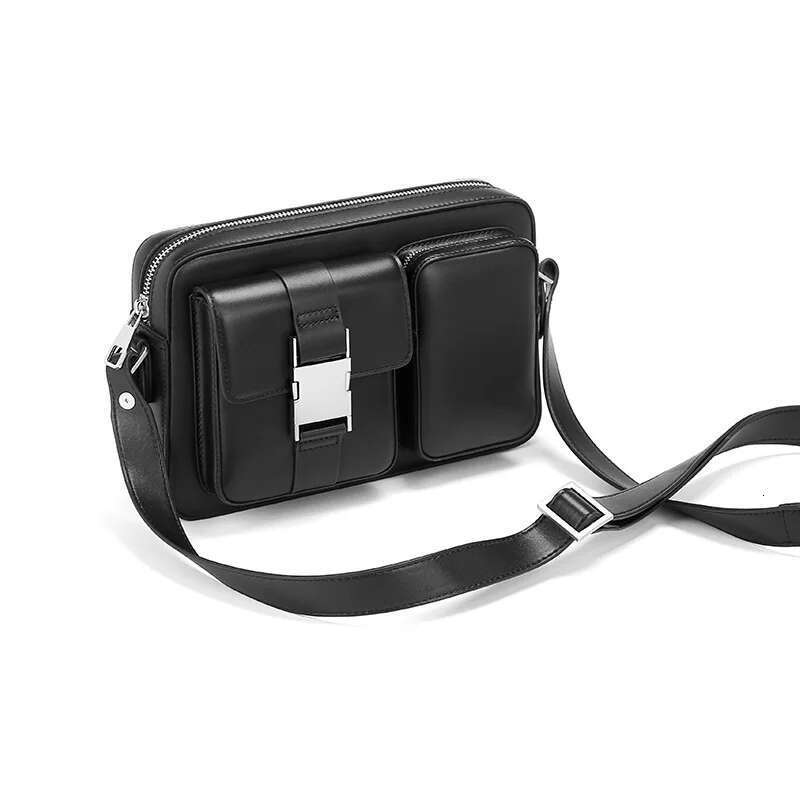 Solid Color Functional Crossbody Bag Multifunctional Messenger Unisex Trendy Casual Shoulder Bag