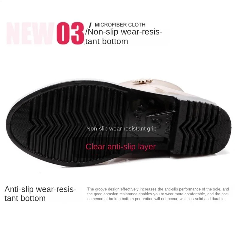 Rain boots womens boots fashionable outerwear waterproof non slip kitchen work rubber shoes cotton warm calcium water shoes 250213