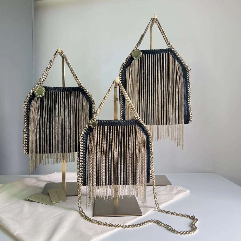 Fashionable European American Style Guangzhou Women's Crossbody Bag Stella Trendy Chain Handbag Simple Design Fringed Handbags