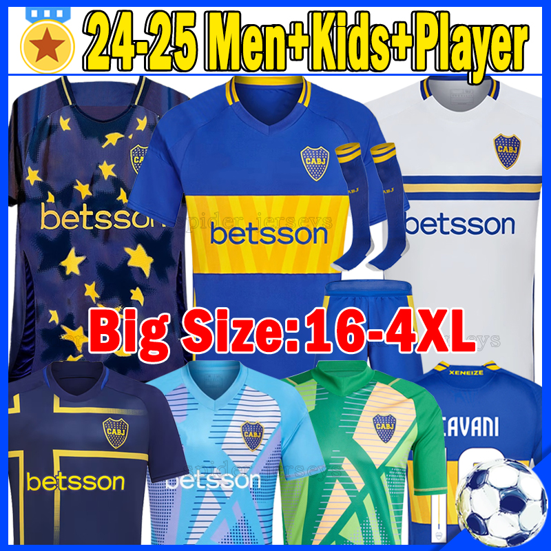 XXXL 4XL 2024 2025 BoCa JuNiOrs soccer Jerseys player version CAVANI MEDINA M.MERENTIEL BENEDETTO MARADONA Goalkeeper Long sleeve Men kids kits 24 25 football