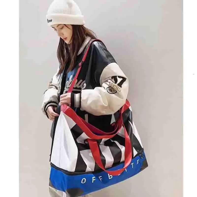 Trendy Fiess Men's And Women's Travel Large Capacity Handheld Crossbody Bag Short Distance Lage