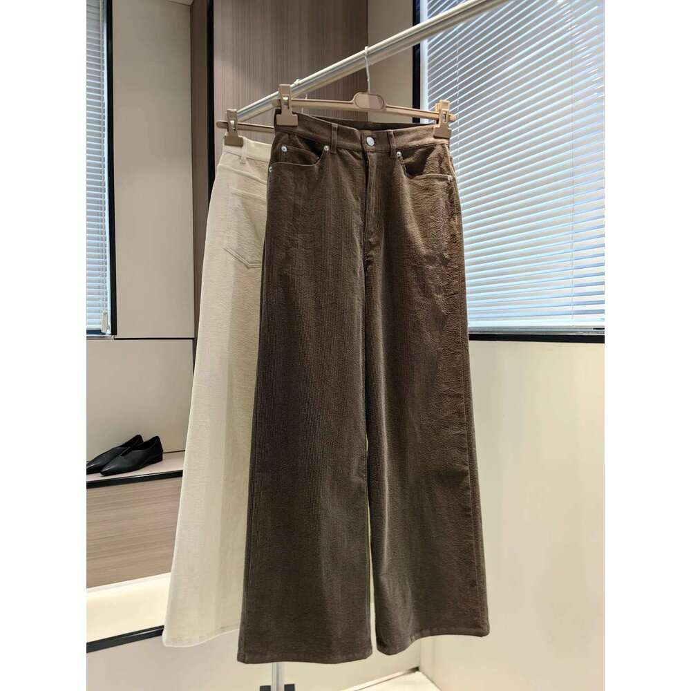 24 Autumn And Winter New Women's Casual Corduroy Trousers Lean Straight Pants