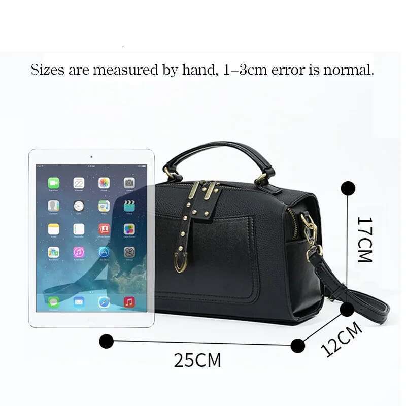 New Genuine Leather Women Handbag Female Versatile Boston Shoulder Casual Solid Color Lady Square Box Bag