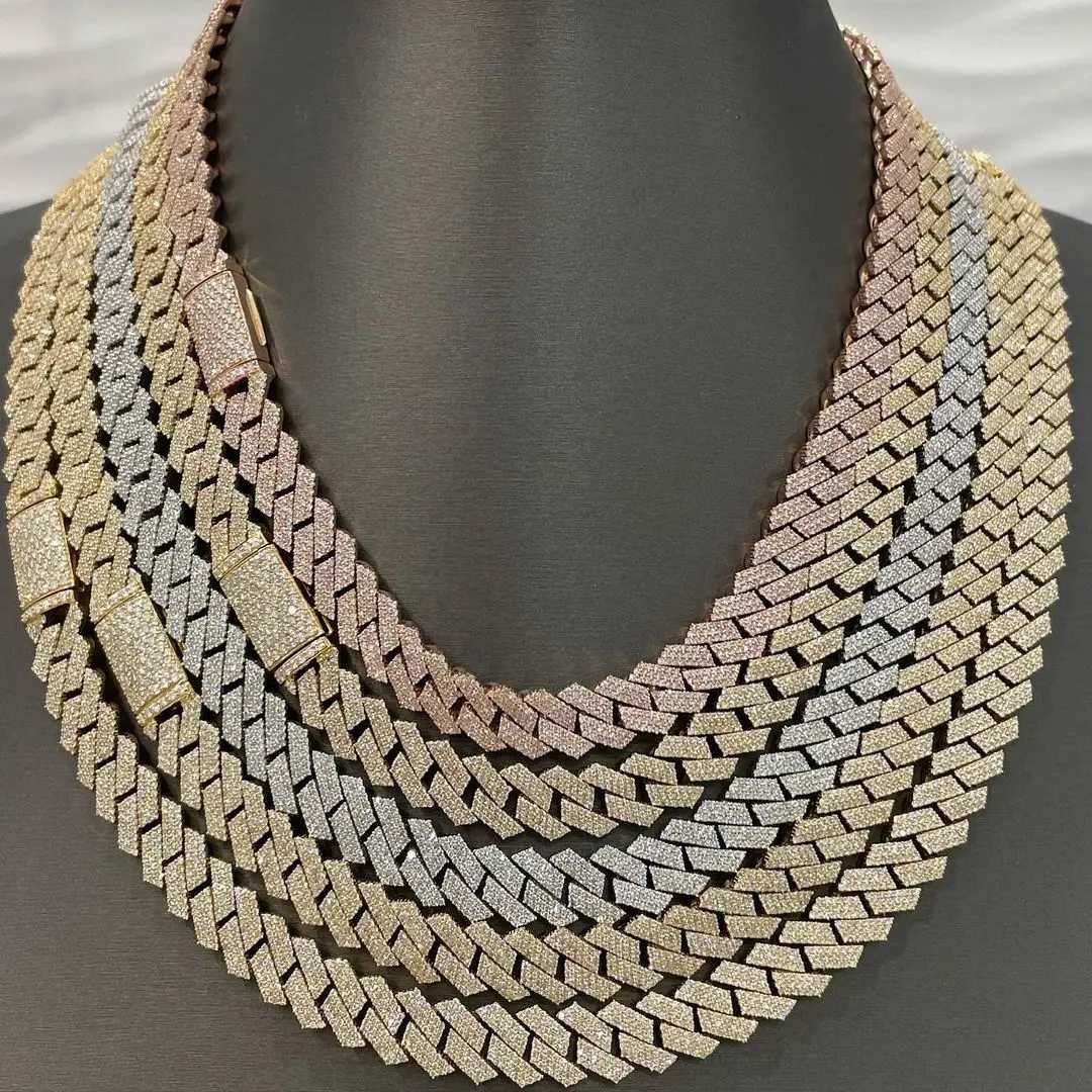 10mm Premium Quality Low Prices Latest Design Iced Out Vvs Moissanite Diamond Cuban Link Chain for Mens Womens Birthday Gifts