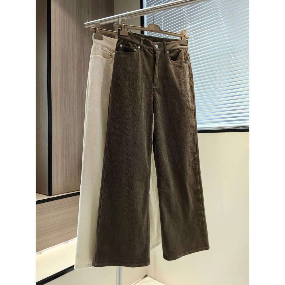 24 Autumn And Winter New Women's Casual Corduroy Trousers Lean Straight Pants